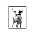 Picture of Ink Bull  _GroupedProduct_Rectangle_Portrait_Canvas_Framed_