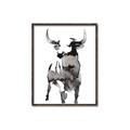 Picture of Ink Bull  _GroupedProduct_Rectangle_Portrait_Canvas_Framed_