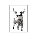 Picture of Ink Bull  _GroupedProduct_Rectangle_Portrait_Canvas_Framed_