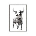 Picture of Ink Bull  _GroupedProduct_Rectangle_Portrait_Canvas_Framed_