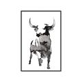 Picture of Ink Bull  _GroupedProduct_Rectangle_Portrait_Canvas_Framed_