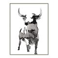Picture of Ink Bull  _GroupedProduct_Rectangle_Portrait_Canvas_Framed_