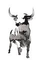 Picture of Ink Bull  _GroupedProduct_Rectangle_Portrait_Unframed_Print_Only_
