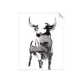 Picture of Ink Bull  _GroupedProduct_Rectangle_Portrait_Unframed_Print_Only_