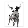 Picture of Ink Bull  _GroupedProduct_Rectangle_Portrait_Unframed_Print_Only_