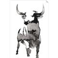 Picture of Ink Bull  _GroupedProduct_Rectangle_Portrait_Unframed_Print_Only_