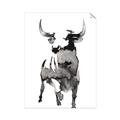 Picture of Ink Bull  _GroupedProduct_Rectangle_Portrait_Unframed_Print_Only_