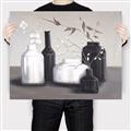 Picture of Black and White Botanical Vases _GroupedProduct_Rectangle_Landscape_Canvas_