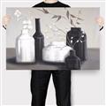 Picture of Black and White Botanical Vases _GroupedProduct_Rectangle_Landscape_Canvas_