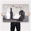 Picture of Black and White Botanical Vases _GroupedProduct_Rectangle_Landscape_Canvas_