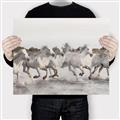 Picture of Horses Running in Water _GroupedProduct_Rectangle_Landscape_Photography _GroupedProduct_Rectangle_Landscape_Canvas_