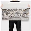 Picture of Horses Running in Water _GroupedProduct_Rectangle_Landscape_Photography _GroupedProduct_Rectangle_Landscape_Canvas_