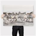 Picture of Horses Running in Water _GroupedProduct_Rectangle_Landscape_Photography _GroupedProduct_Rectangle_Landscape_Canvas_