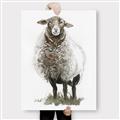 Picture of Watercolour Sheep  _GroupedProduct_Rectangle_Portrait_Canvas_