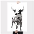 Picture of Ink Bull  _GroupedProduct_Rectangle_Portrait_Canvas_