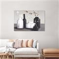 Picture of Black and White Botanical Vases _GroupedProduct_Rectangle_Landscape_Canvas_