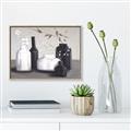 Picture of Black and White Botanical Vases _GroupedProduct_Rectangle_Landscape_Canvas_Framed_