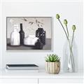 Picture of Black and White Botanical Vases _GroupedProduct_Rectangle_Landscape_Canvas_Framed_