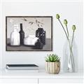 Picture of Black and White Botanical Vases _GroupedProduct_Rectangle_Landscape_Canvas_Framed_