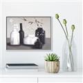 Picture of Black and White Botanical Vases _GroupedProduct_Rectangle_Landscape_Canvas_Framed_