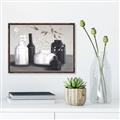 Picture of Black and White Botanical Vases _GroupedProduct_Rectangle_Landscape_Canvas_Framed_