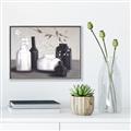 Picture of Black and White Botanical Vases _GroupedProduct_Rectangle_Landscape_Canvas_Framed_