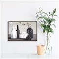 Picture of Black and White Botanical Vases _GroupedProduct_Rectangle_Landscape_Canvas_Framed_