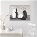 Picture of Black and White Botanical Vases _GroupedProduct_Rectangle_Landscape_Canvas_Framed_