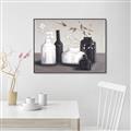 Picture of Black and White Botanical Vases _GroupedProduct_Rectangle_Landscape_Canvas_Framed_