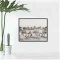 Picture of Horses Running in Water _GroupedProduct_Rectangle_Landscape_Photography _GroupedProduct_Rectangle_Landscape_Canvas_Framed_