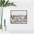 Picture of Horses Running in Water _GroupedProduct_Rectangle_Landscape_Photography _GroupedProduct_Rectangle_Landscape_Canvas_Framed_