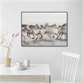 Picture of Horses Running in Water _GroupedProduct_Rectangle_Landscape_Photography _GroupedProduct_Rectangle_Landscape_Canvas_Framed_