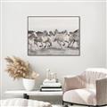 Picture of Horses Running in Water _GroupedProduct_Rectangle_Landscape_Photography _GroupedProduct_Rectangle_Landscape_Canvas_Framed_