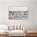 Picture of Horses Running in Water _GroupedProduct_Rectangle_Landscape_Photography _GroupedProduct_Rectangle_Landscape_Canvas_Framed_