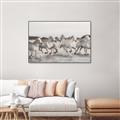 Picture of Horses Running in Water _GroupedProduct_Rectangle_Landscape_Photography _GroupedProduct_Rectangle_Landscape_Canvas_Framed_