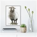 Picture of Watercolour Sheep  _GroupedProduct_Rectangle_Portrait_Canvas_Framed_