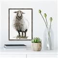 Picture of Watercolour Sheep  _GroupedProduct_Rectangle_Portrait_Canvas_Framed_
