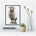 Picture of Watercolour Sheep  _GroupedProduct_Rectangle_Portrait_Canvas_Framed_