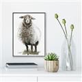 Picture of Watercolour Sheep  _GroupedProduct_Rectangle_Portrait_Canvas_Framed_