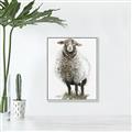 Picture of Watercolour Sheep  _GroupedProduct_Rectangle_Portrait_Canvas_Framed_