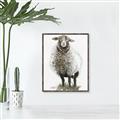 Picture of Watercolour Sheep  _GroupedProduct_Rectangle_Portrait_Canvas_Framed_
