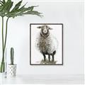 Picture of Watercolour Sheep  _GroupedProduct_Rectangle_Portrait_Canvas_Framed_