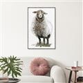 Picture of Watercolour Sheep  _GroupedProduct_Rectangle_Portrait_Canvas_Framed_