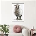 Picture of Watercolour Sheep  _GroupedProduct_Rectangle_Portrait_Canvas_Framed_