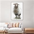 Picture of Watercolour Sheep  _GroupedProduct_Rectangle_Portrait_Canvas_Framed_