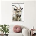 Picture of Watercolour Ram  _GroupedProduct_Rectangle_Portrait_Canvas_Framed_
