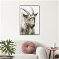 Picture of Watercolour Ram  _GroupedProduct_Rectangle_Portrait_Canvas_Framed_