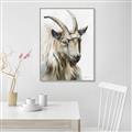 Picture of Watercolour Ram  _GroupedProduct_Rectangle_Portrait_Canvas_Framed_