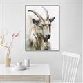 Picture of Watercolour Ram  _GroupedProduct_Rectangle_Portrait_Canvas_Framed_