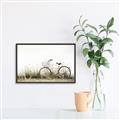 Picture of Leaning Bike  _GroupedProduct_Rectangle_Landscape_Photography _GroupedProduct_Rectangle_Landscape_Canvas_Framed_